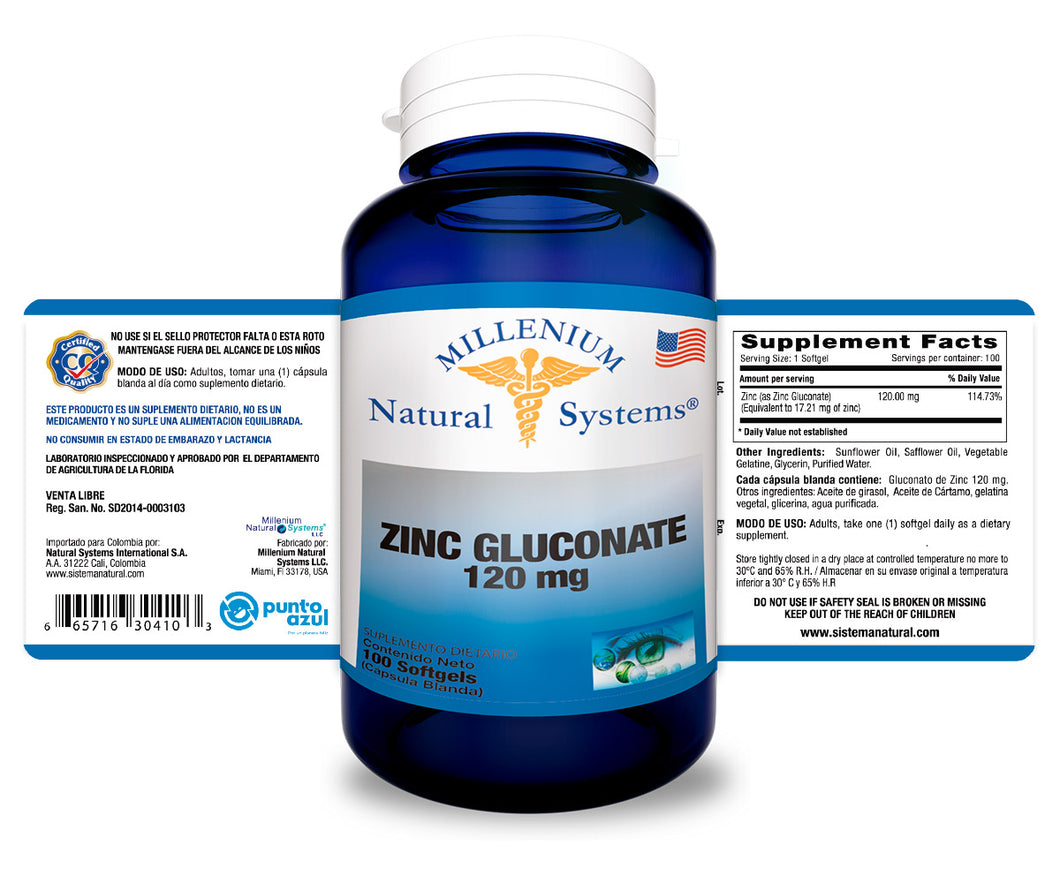 Gluconato de Zinc 120 mg