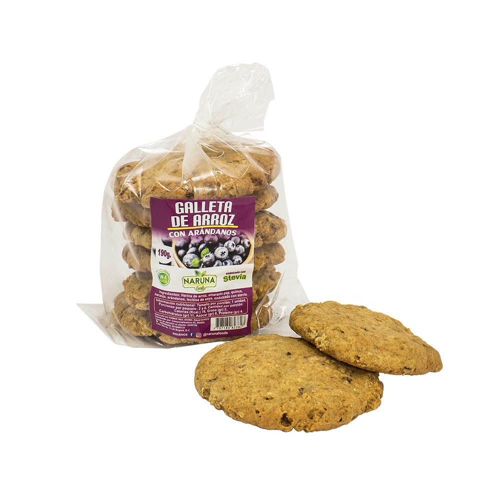 Galletas de Arroz con Arándanos