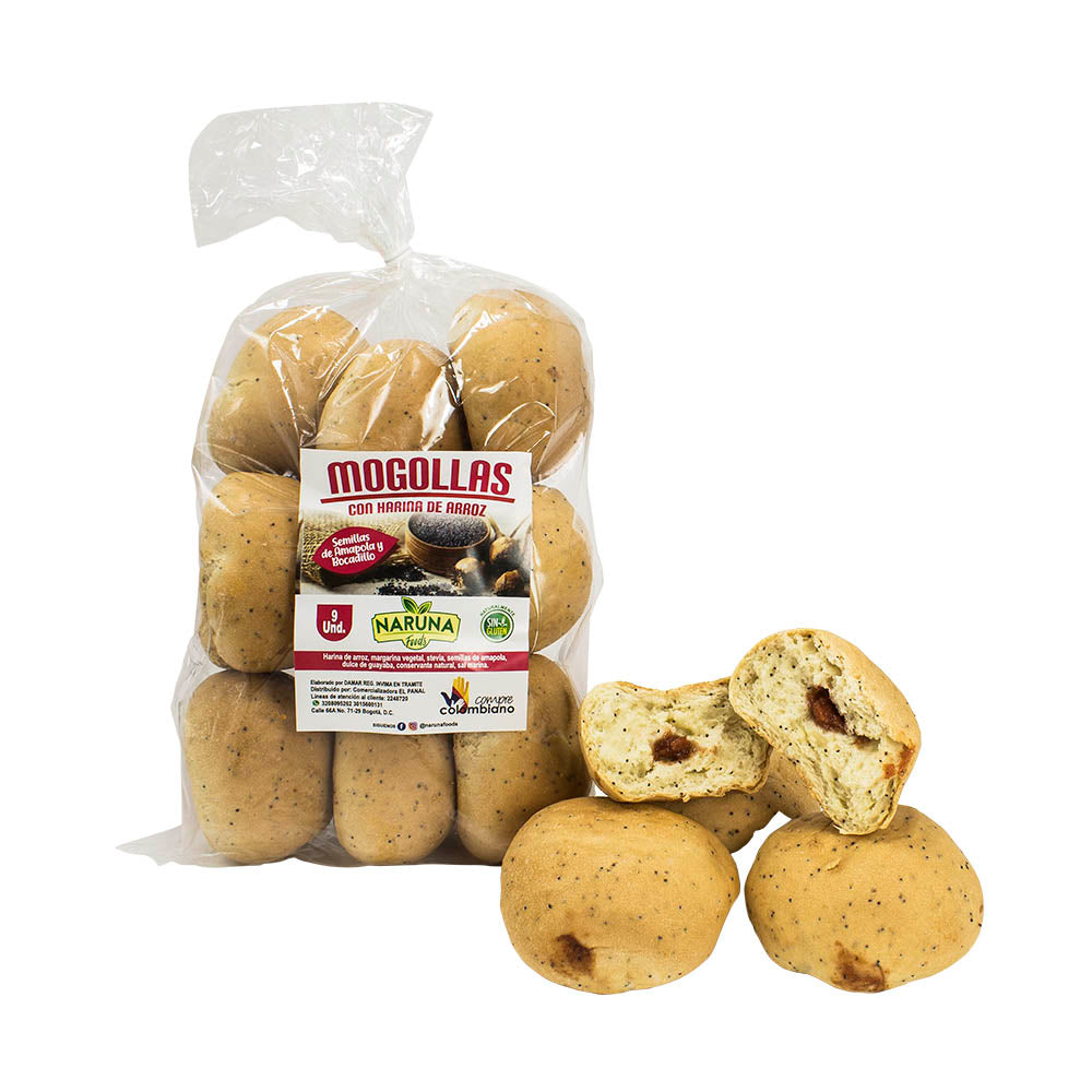 Mogollas con Harina de Arroz, Amapola