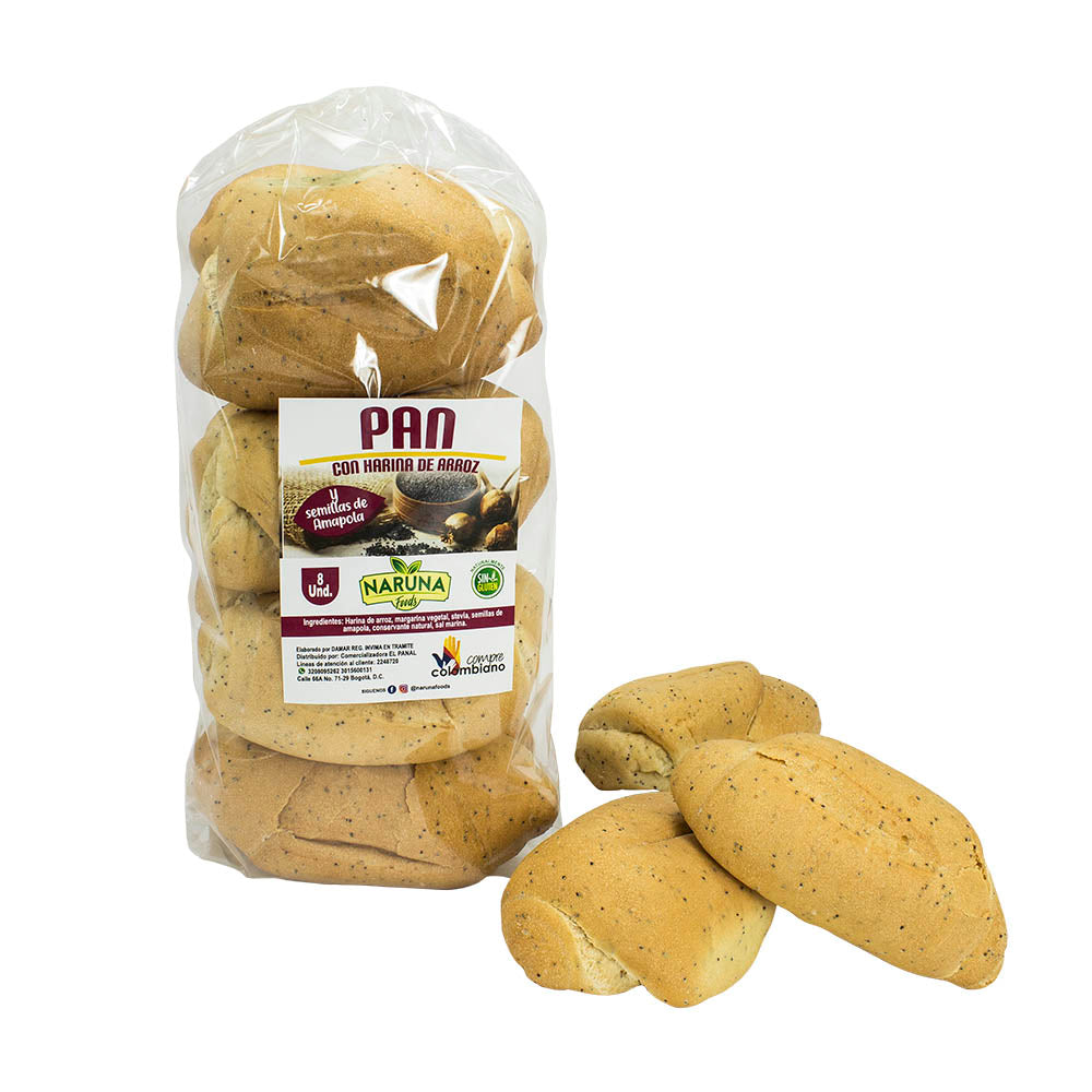 Pan con Harina de Arroz y Amapola