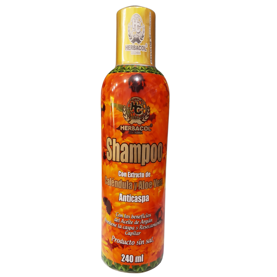 Shampoo Con Extracto de Caléndula y Aloe Vera